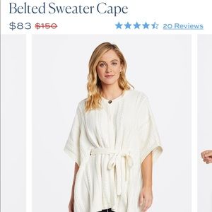 Draper James Belted Sweater Cape